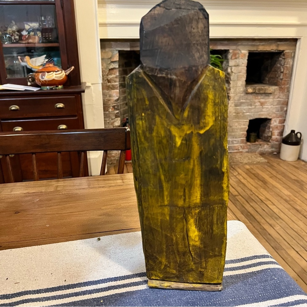 Vtg Santos Figure Religious Folk Art Wooden Carved Saint Jesus Handmade 15.5” - Picture 4 of 6